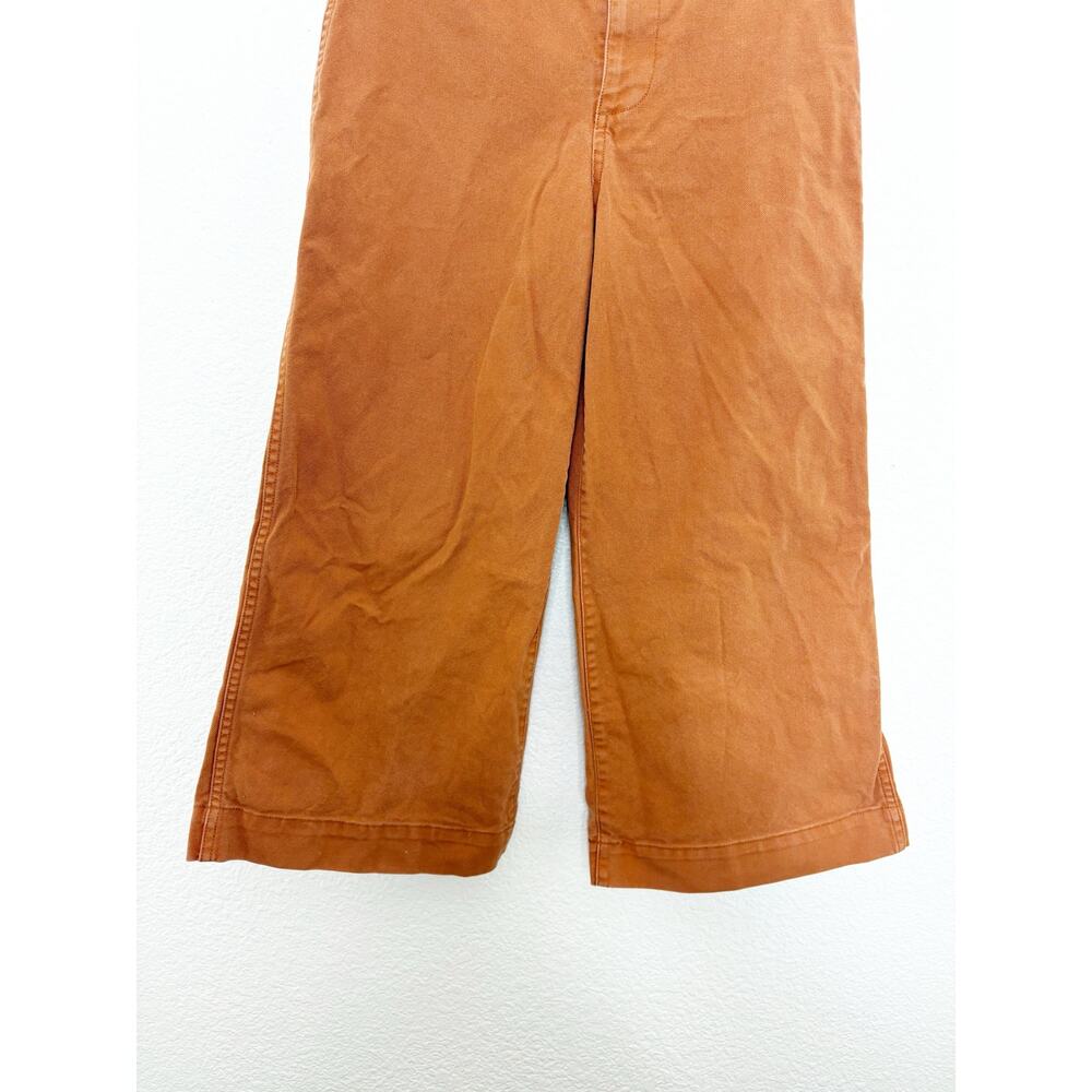 Madewell Emmett Wide Leg Crop Pants Size 26 Burnt Sienna Stretch Bohemian - Picture 9 of 13